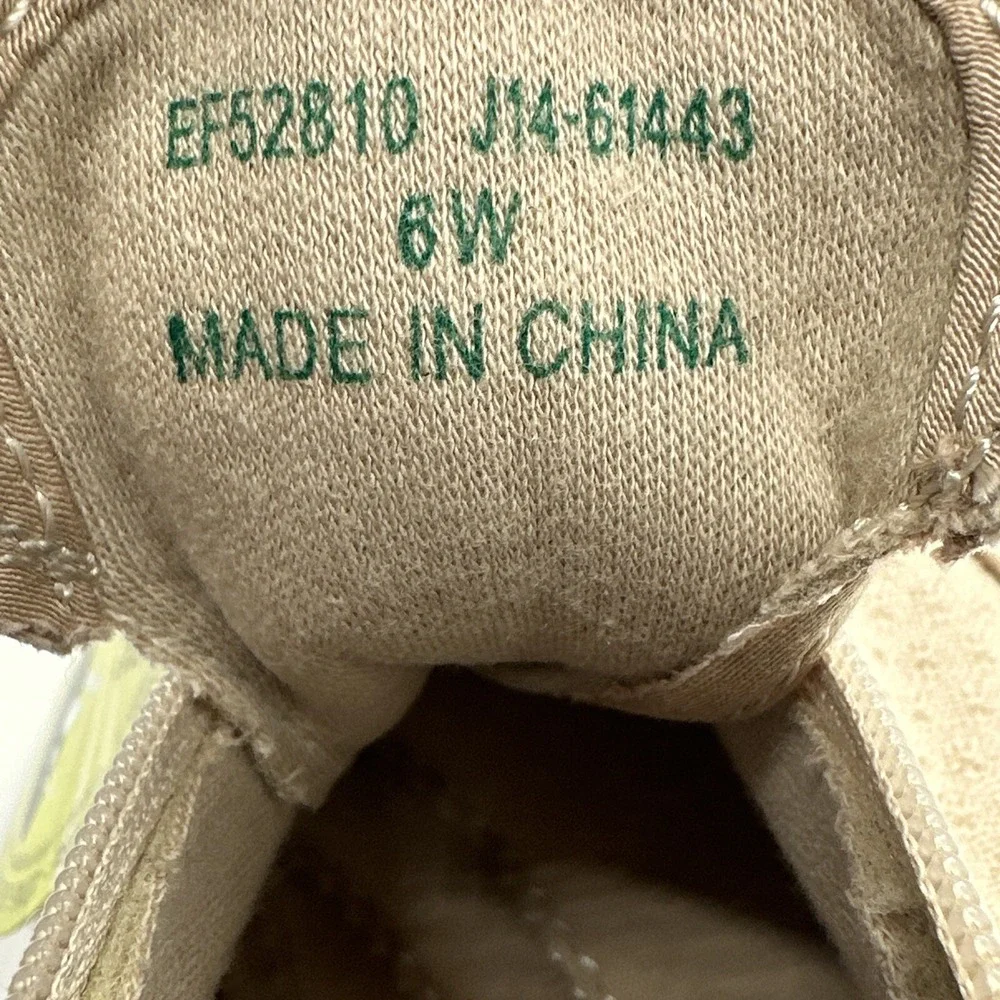 Grasshoppers Women's Size US 6 W - Ortholite Beige Zip Comfort Shoes EF52810